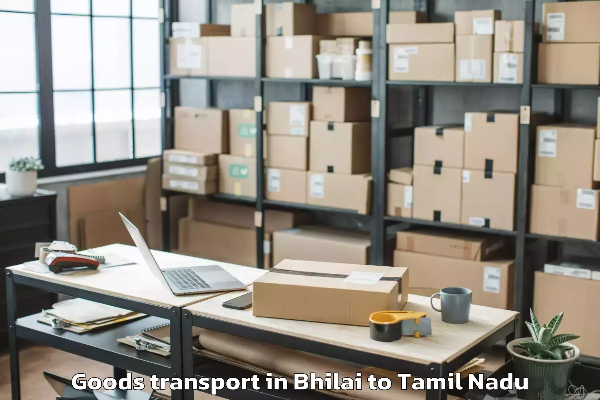 Reliable Bhilai to Tiruvallur Goods Transport